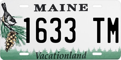 ME license plate 1633TM