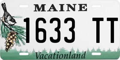 ME license plate 1633TT