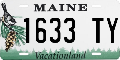 ME license plate 1633TY