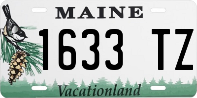 ME license plate 1633TZ