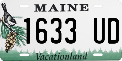 ME license plate 1633UD
