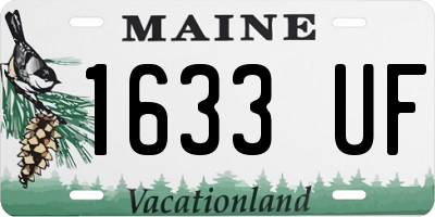 ME license plate 1633UF