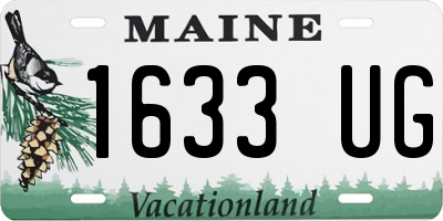 ME license plate 1633UG