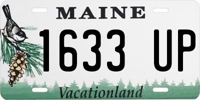 ME license plate 1633UP