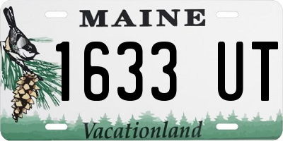 ME license plate 1633UT