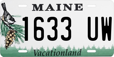 ME license plate 1633UW