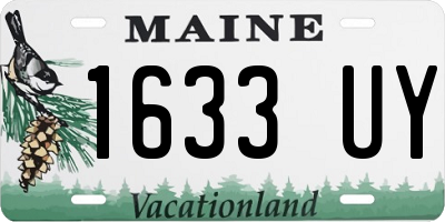 ME license plate 1633UY