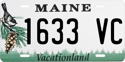 ME license plate 1633VC
