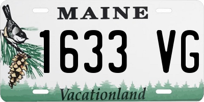 ME license plate 1633VG