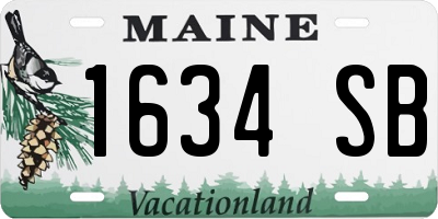 ME license plate 1634SB