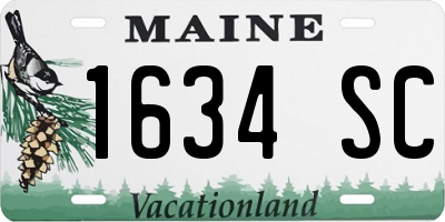 ME license plate 1634SC