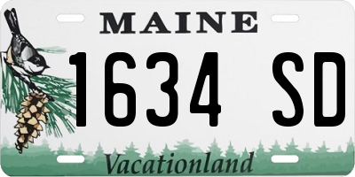 ME license plate 1634SD