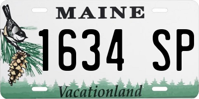ME license plate 1634SP