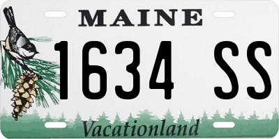 ME license plate 1634SS