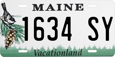 ME license plate 1634SY