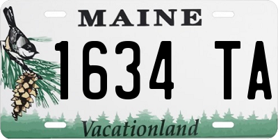 ME license plate 1634TA