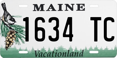 ME license plate 1634TC
