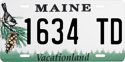 ME license plate 1634TD
