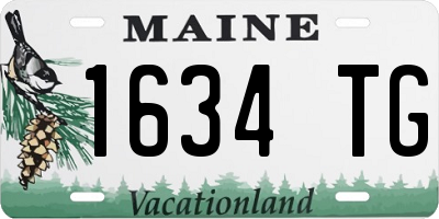 ME license plate 1634TG