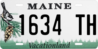 ME license plate 1634TH