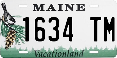 ME license plate 1634TM