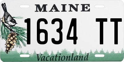 ME license plate 1634TT