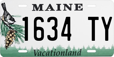 ME license plate 1634TY