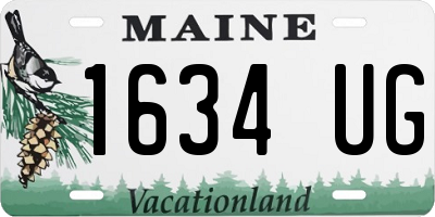 ME license plate 1634UG