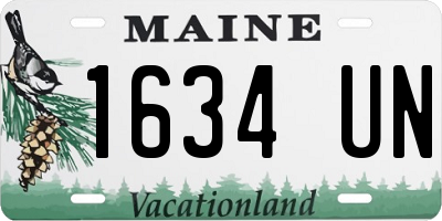ME license plate 1634UN