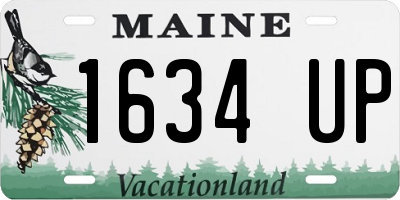 ME license plate 1634UP