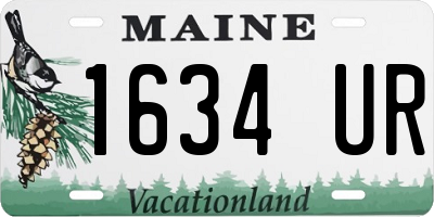 ME license plate 1634UR