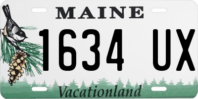 ME license plate 1634UX