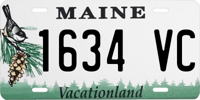 ME license plate 1634VC