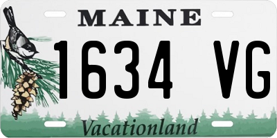 ME license plate 1634VG