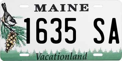 ME license plate 1635SA