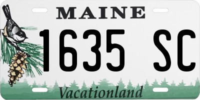 ME license plate 1635SC