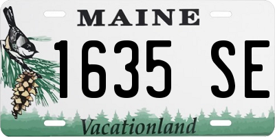 ME license plate 1635SE