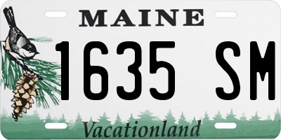 ME license plate 1635SM