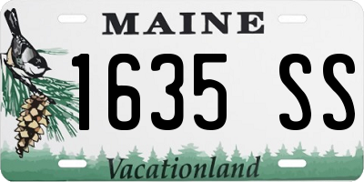 ME license plate 1635SS