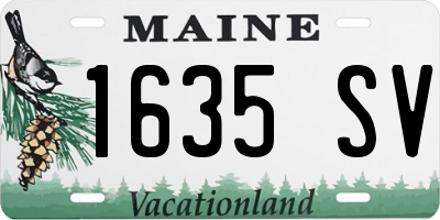 ME license plate 1635SV