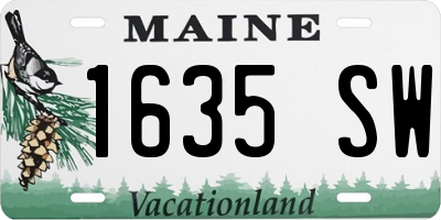 ME license plate 1635SW