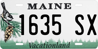 ME license plate 1635SX