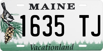 ME license plate 1635TJ