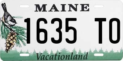 ME license plate 1635TO
