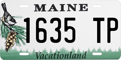 ME license plate 1635TP