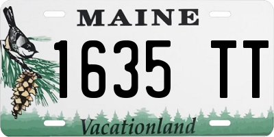 ME license plate 1635TT