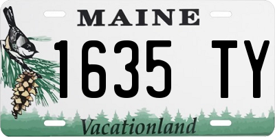 ME license plate 1635TY