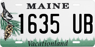 ME license plate 1635UB