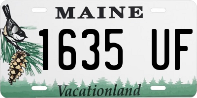 ME license plate 1635UF