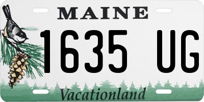 ME license plate 1635UG